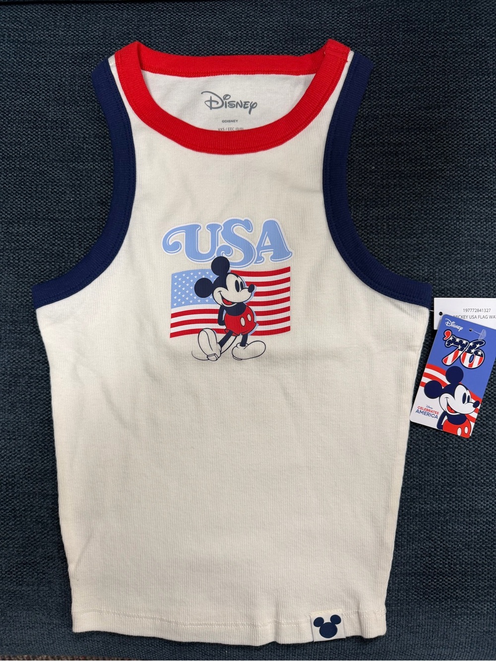 Disney XXS USA Mickey Tank Top - White/Red/Navy